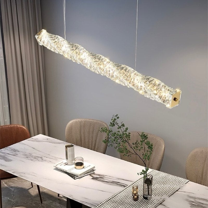 Підвісний світильник золотий L-120 cm / 150 cm Led 110W / 138W Gold Care luxury Crystal 240522-100003271