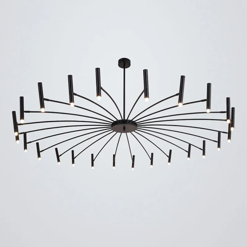 Люстра чорна підвісна D-135 cm G9x18 Tubular Black 240822-100003568