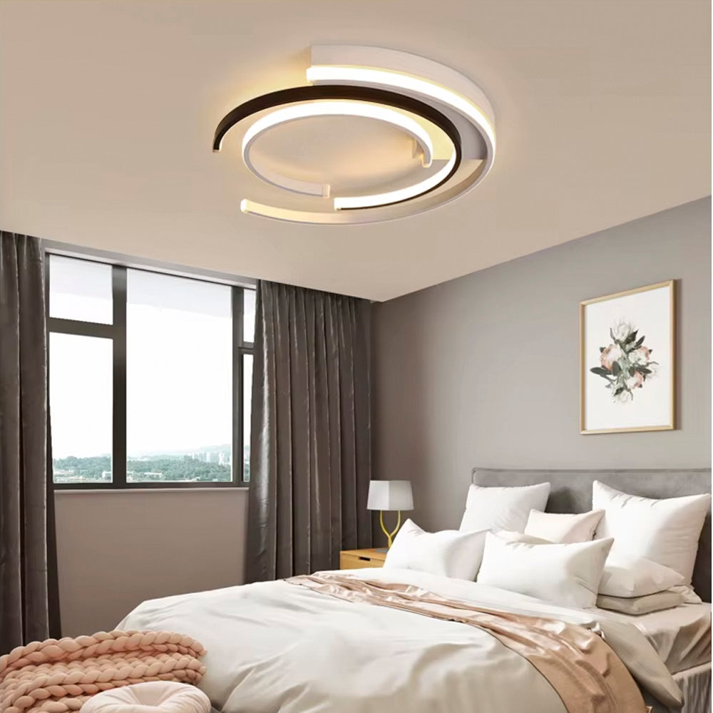 Стельовий світильник з пультом Geometry D500 Led 53W 3000K 4000K 6000K Black + White 250218-100004166