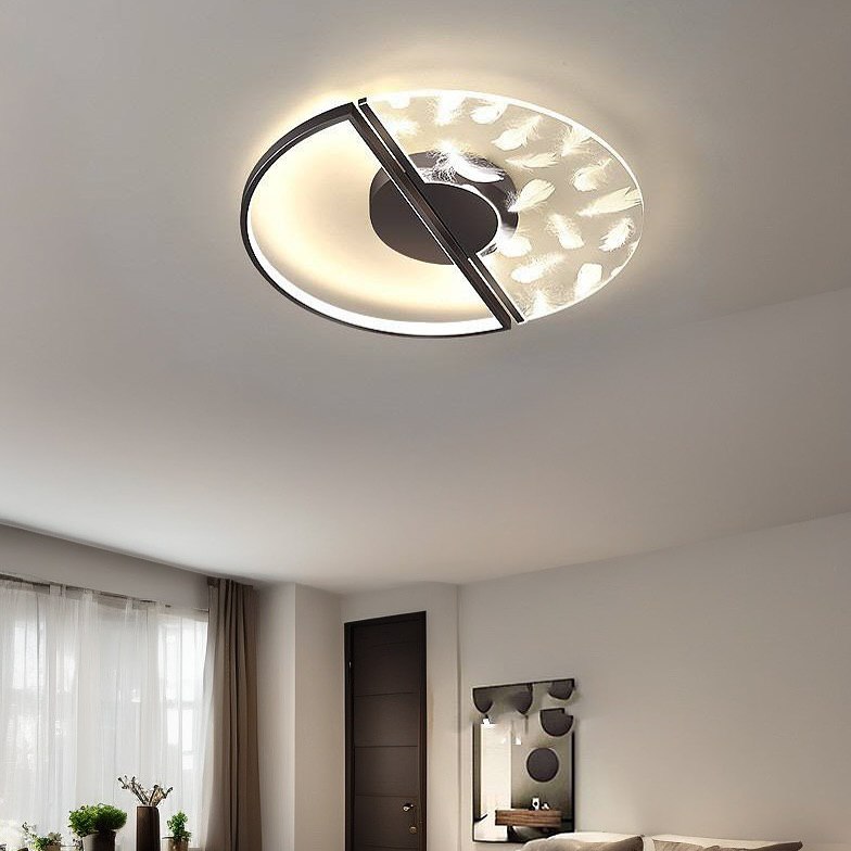 Стельовий світильник світильник з пультом Pero ceiling D490 Led 48W 3000K 4000K 6000K Black 250335-100004229