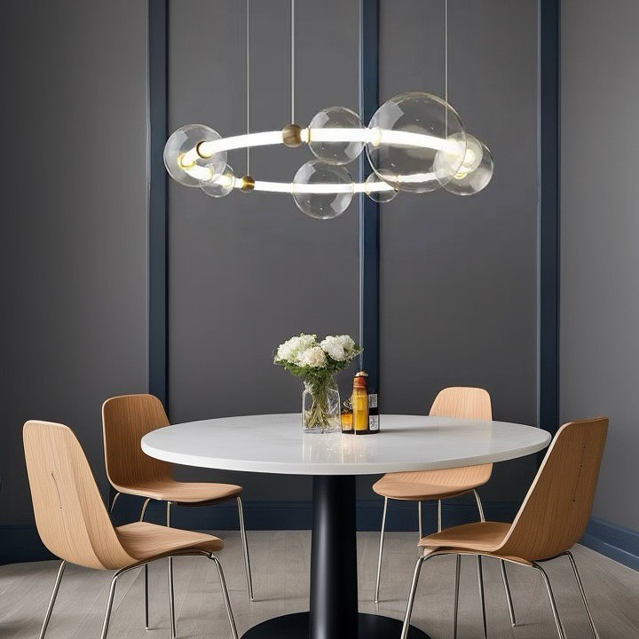 Підвісні світильники Bubble clear H200 D730 Led 36W / D940 Led 50W White + Gold 250135-100004080