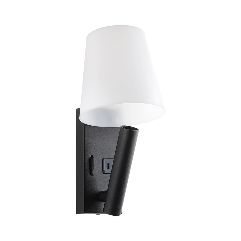 Настінний світильник чорний H-25 cm Led 3W 4200K Black+White House 251160-100006546