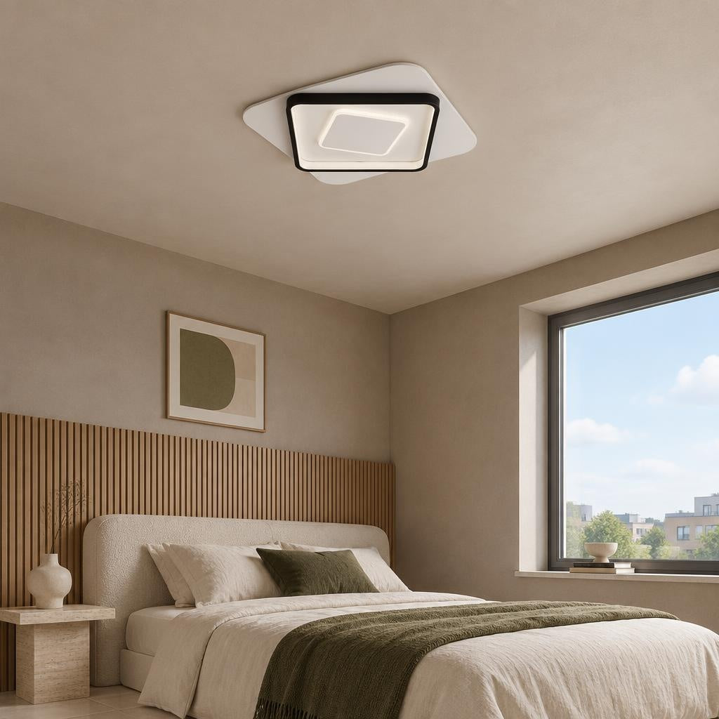 Квадратний плаский стельовий світильник