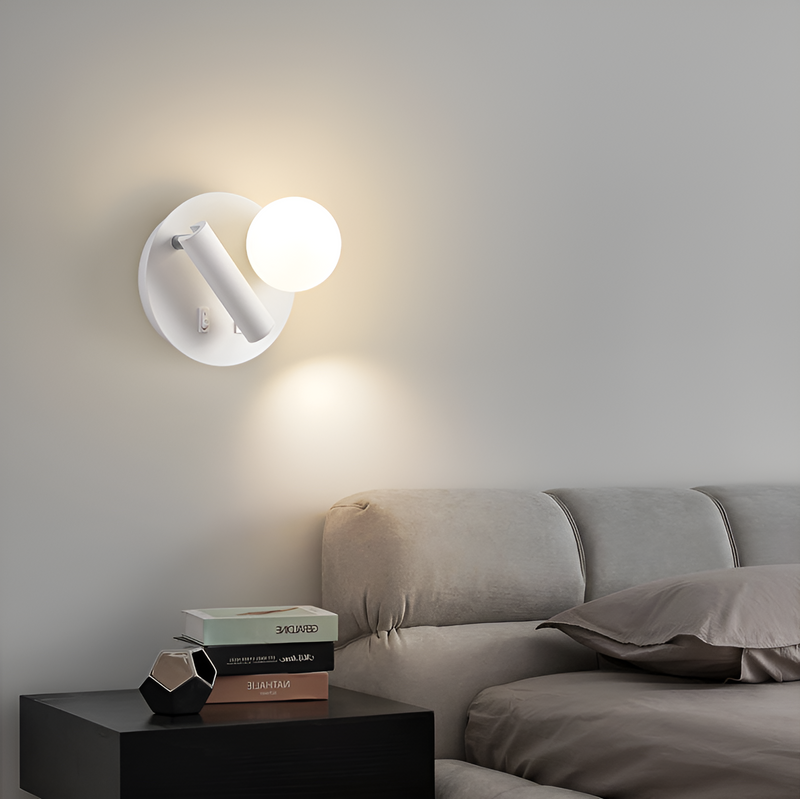 Настінний світильник білий з круглим плафоном D-17 cm Led G9 White Bollo 250718-100005515