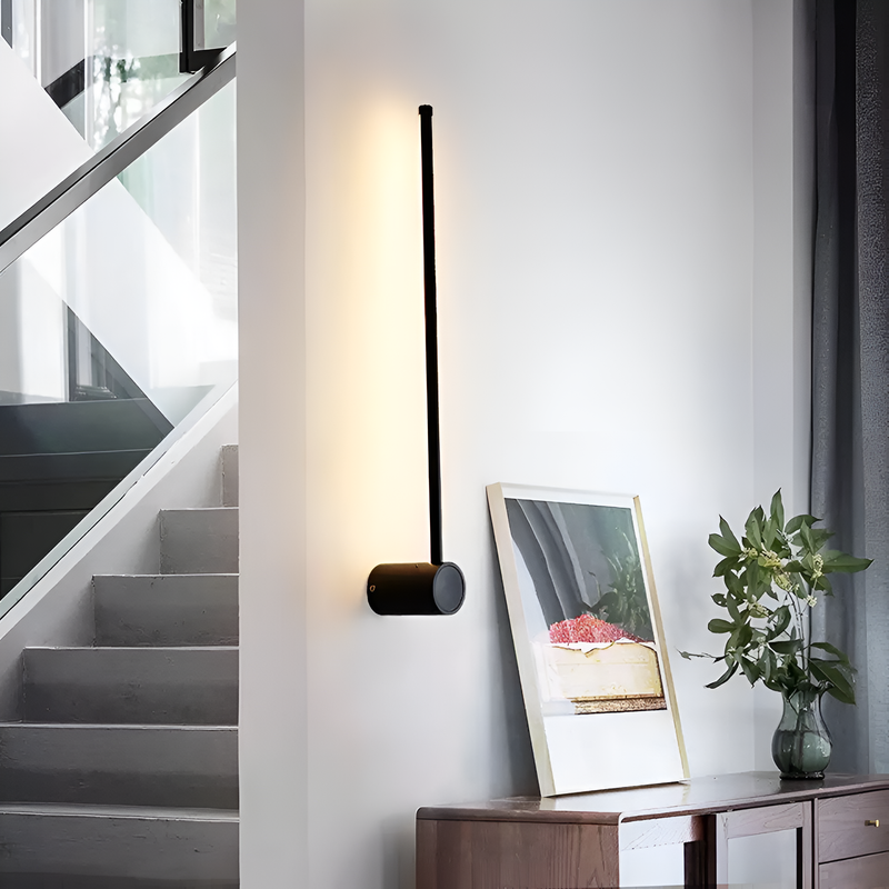 Бра лінійні чорний без хвостика H-60 cm Led 3500K Pipe Pin Black Matt 230220-100001395