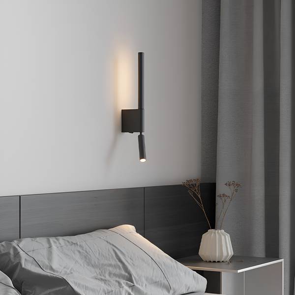 Бра з вимикачем на корпусі Лед H-43 cm Led 11W Black /White 4000K Kono read 240258-100003053