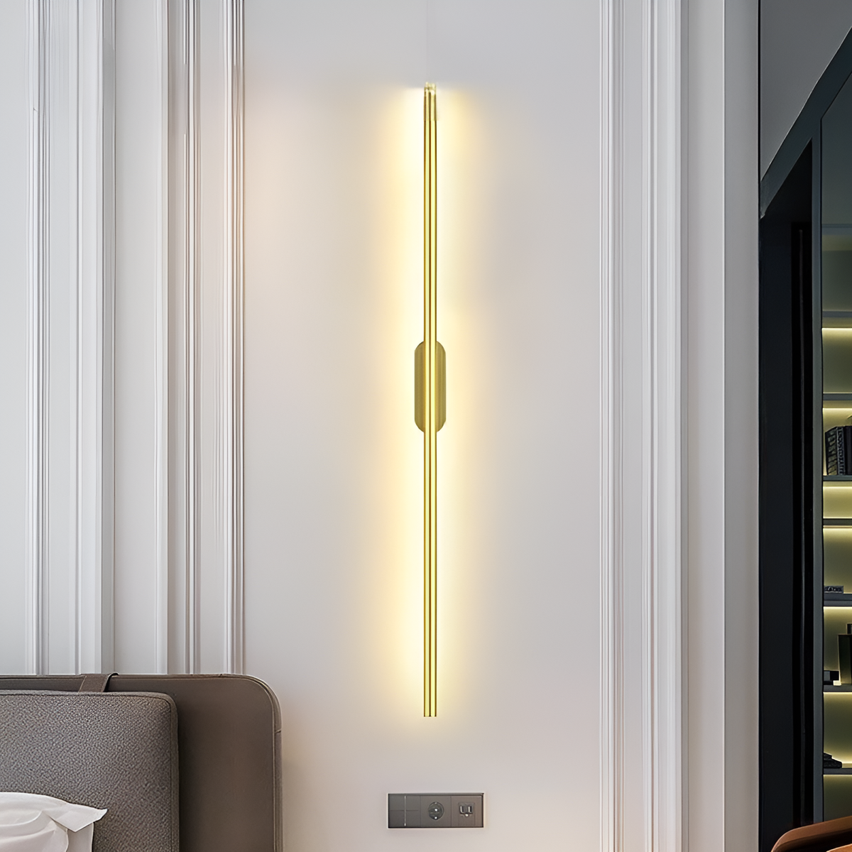 Бра лінійні золоті Лед L-70 cm / L-94 cm Led 3500K Gold Sand 210820-100000278