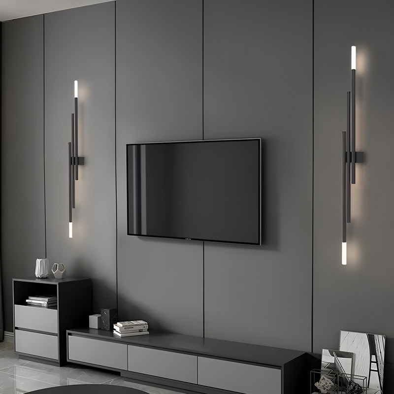 Бра настінний чорний лінійний світильник L-90 cm / L-120 cm LED 3500К 18W Trinity 230120-100001338