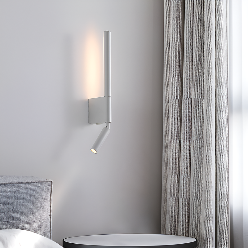 Бра з вимикачем на корпусі Лед H-43 cm Led 11W Black /White 4000K Kono read 240258-100003053