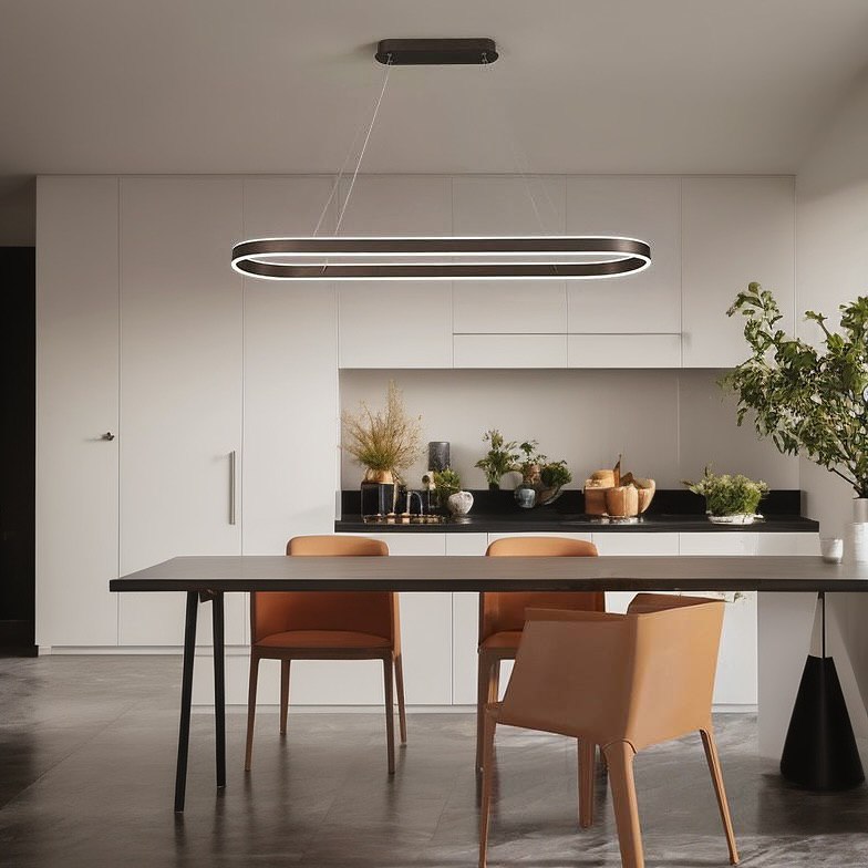 Підвісний світильник Oval L100 cm Led 44W Black 240721-100003464