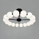 Люстри чорні з білими плафонами Перлини D-50/D-60 cm Led 4000K Black+White Black Pearls 251018-100006339