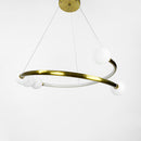 Люстри підвісні Перлинки D-65 cm / D-80 cm 3000K-4000K-6000K Gold+White Pearls halves 231218-100002855