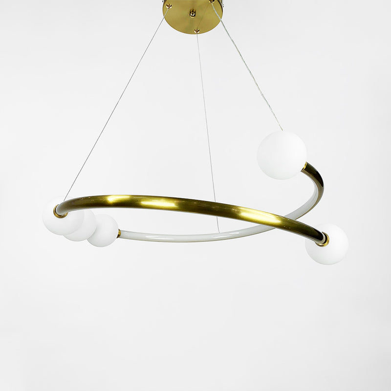 Люстри підвісні Перлинки D-65 cm / D-80 cm 3000K-4000K-6000K Gold+White Pearls halves 231218-100002855