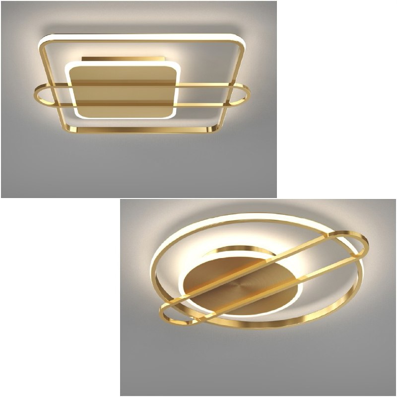 Стельовий світильник Ceiling clip L500 Led 43W 3000K 4000K 6000K Gold + White 240676-100003371