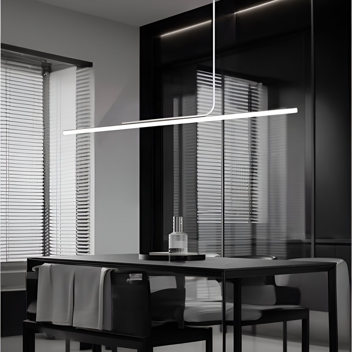 Підвісні світильники L-80 cm / L-100 cm / L-120 cm / L-150 cm Led 4000K Black / White Simple long 250358-100004228