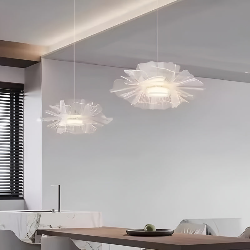 Люстра біла у вигляді квітки D-50 cm Led 4000K White Flower 250918-100002061