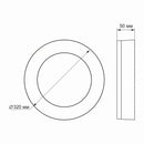 Настінно-стельовий світильник чорний круглий D-32 cm Led 30W 5000K Black Art 260854-100008678