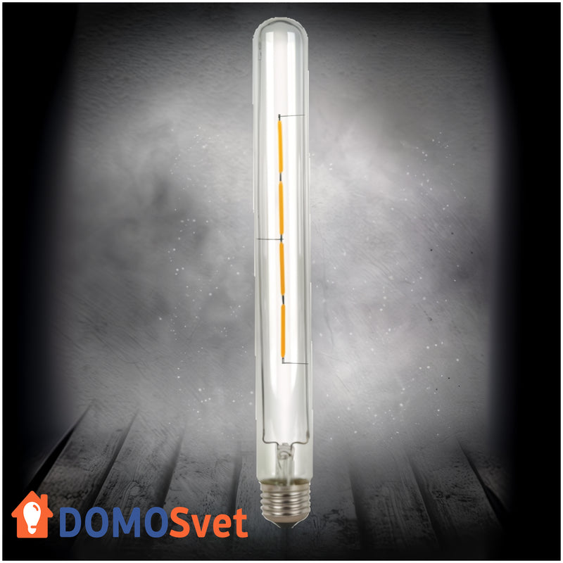 Лампа Едісона Led T30*300mm 6w 1800k Диммована Domosvet Design 24043-227513