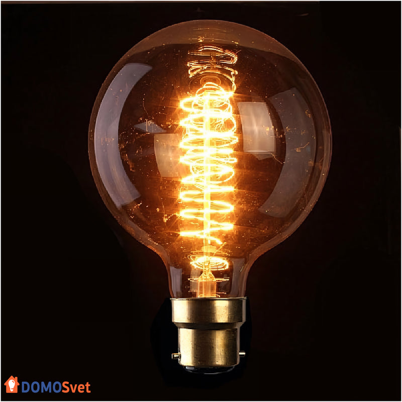 Лампа Edison G125 Spiral Диммируемая Domosvet Design 24043-228045