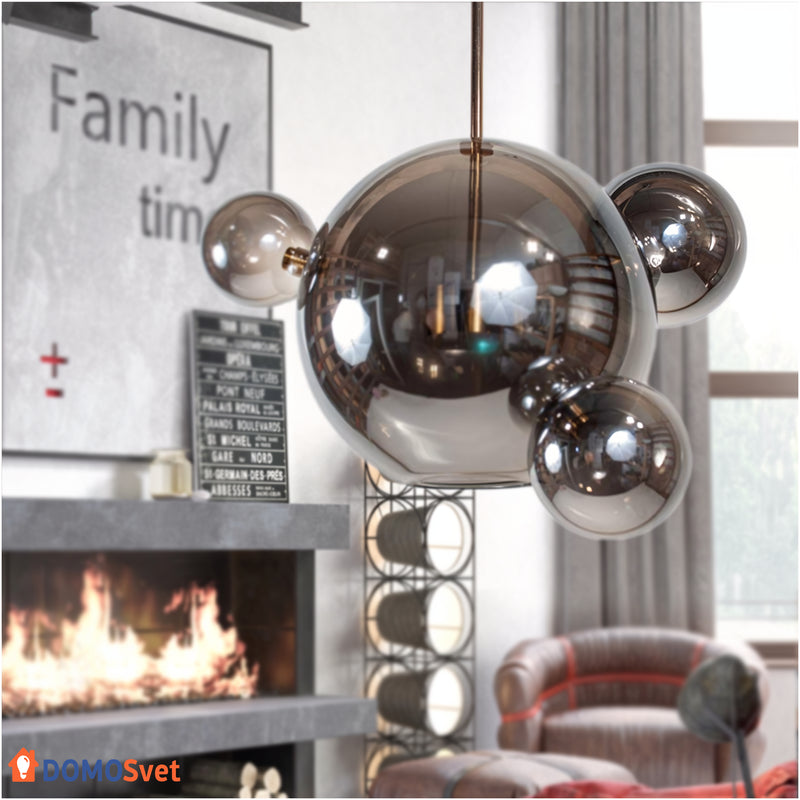 Підвіс Led Bubbles 3+1 Smoky Grey Domosvet Design 24043-228095