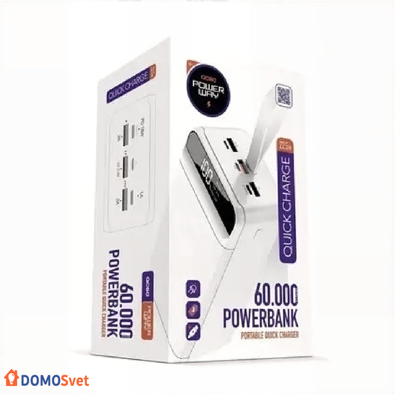 Power Bank Power Way 60000mah Domosvet Design 24053-228554