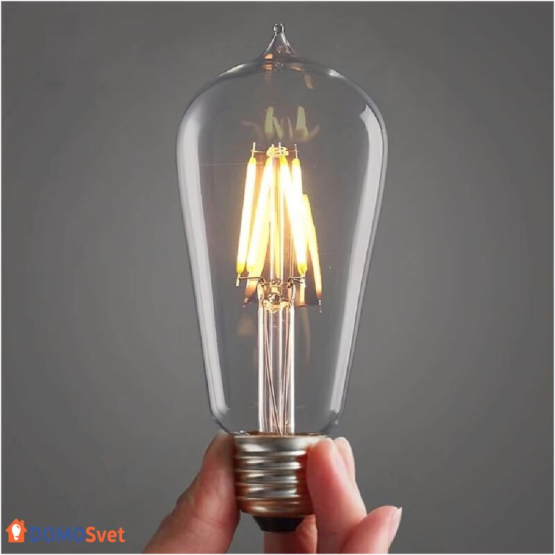 Лампа Edison St64 Led 8w 2200k Domosvet Design 24053-228810