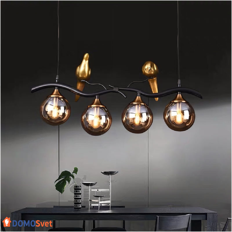 Подвес Rise Birds Gold Black Domosvet Design 24083-233634