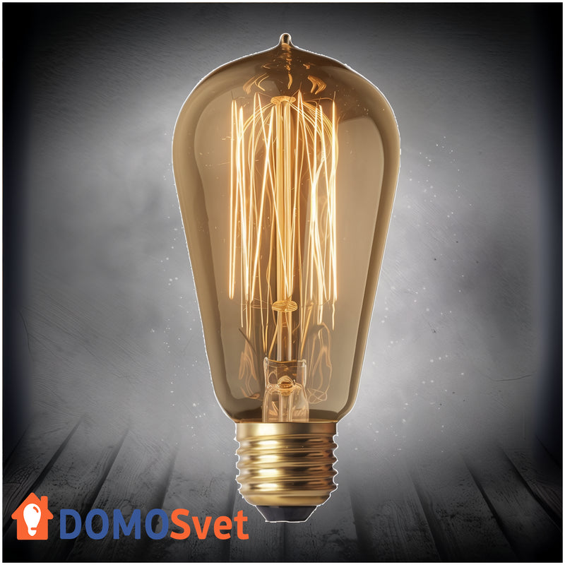 Лампа Эдисона St58 146mm Диммируемая Domosvet Design 24123-236725