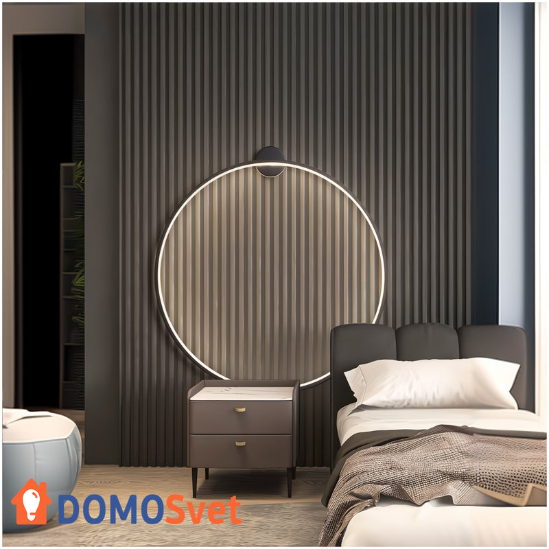 Настінний Світильник Round Led Black D-1000 Domosvet Design 250514-240503
