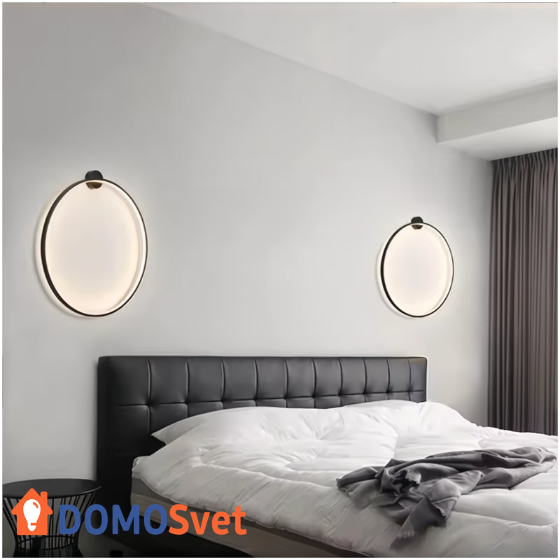 Настінний Світильник Round Led Black D-600 Domosvet Design 250514-240516