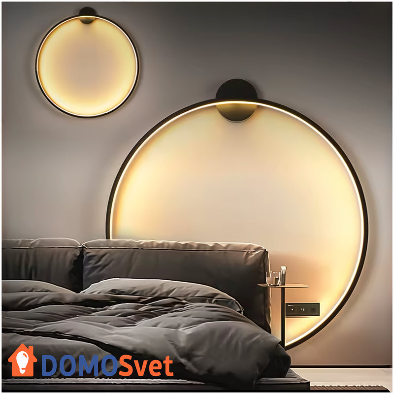 Настінний Світильник Round Led Black D-600 Domosvet Design 250514-240516
