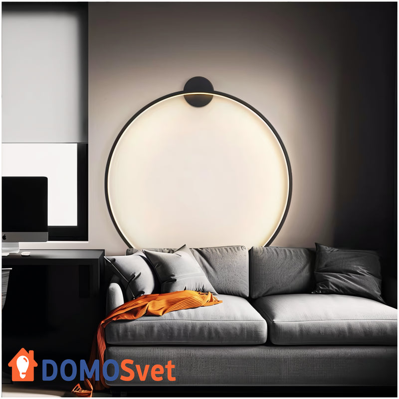 Настінний Світильник Round Led Black D-800 Domosvet Design 250514-240518