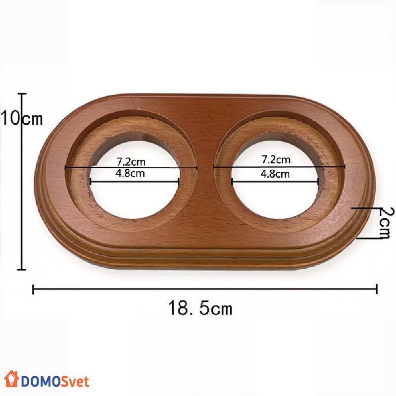 Рамка Для Розеток Подвійна Wood Domosvet Design 25053-240543