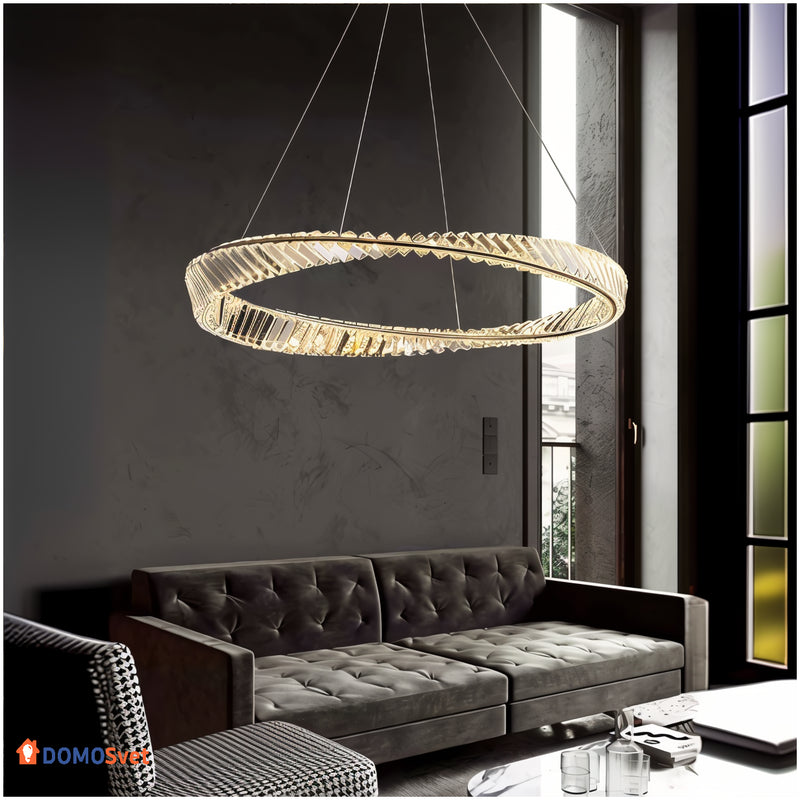 Люстра Gold Crystal Circle Domosvet Design 250914-241594