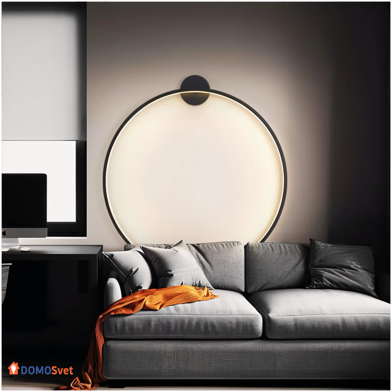 Настінний Світильник Round Led Black D-800 Domosvet Design 250914-241641