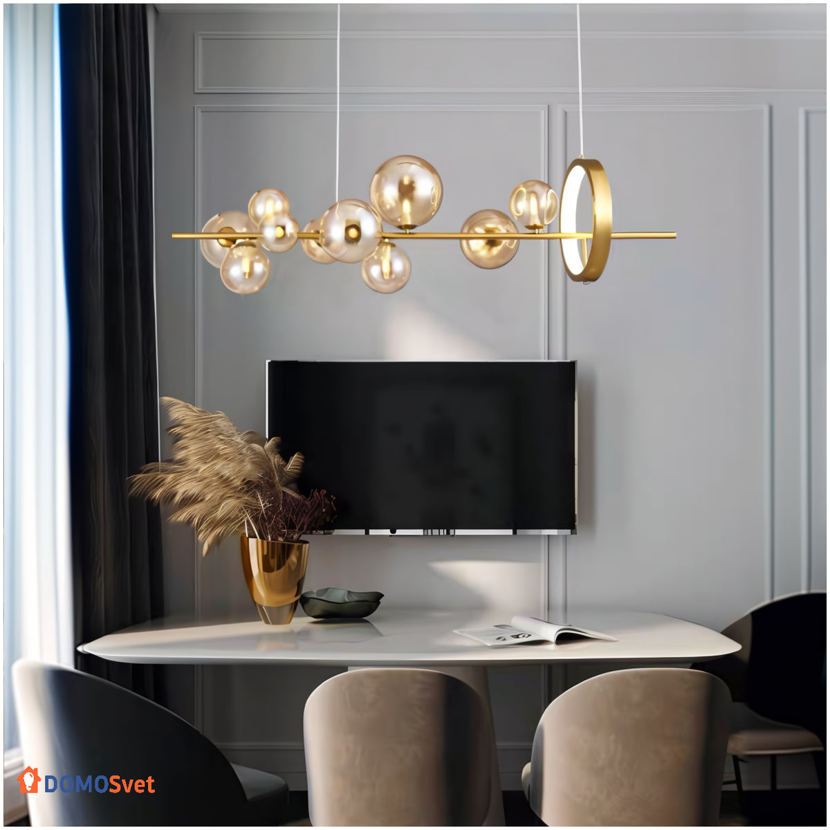 Серія Люстр Modo Bubbles Ambre Gold Long Domosvet Design 250914-241680