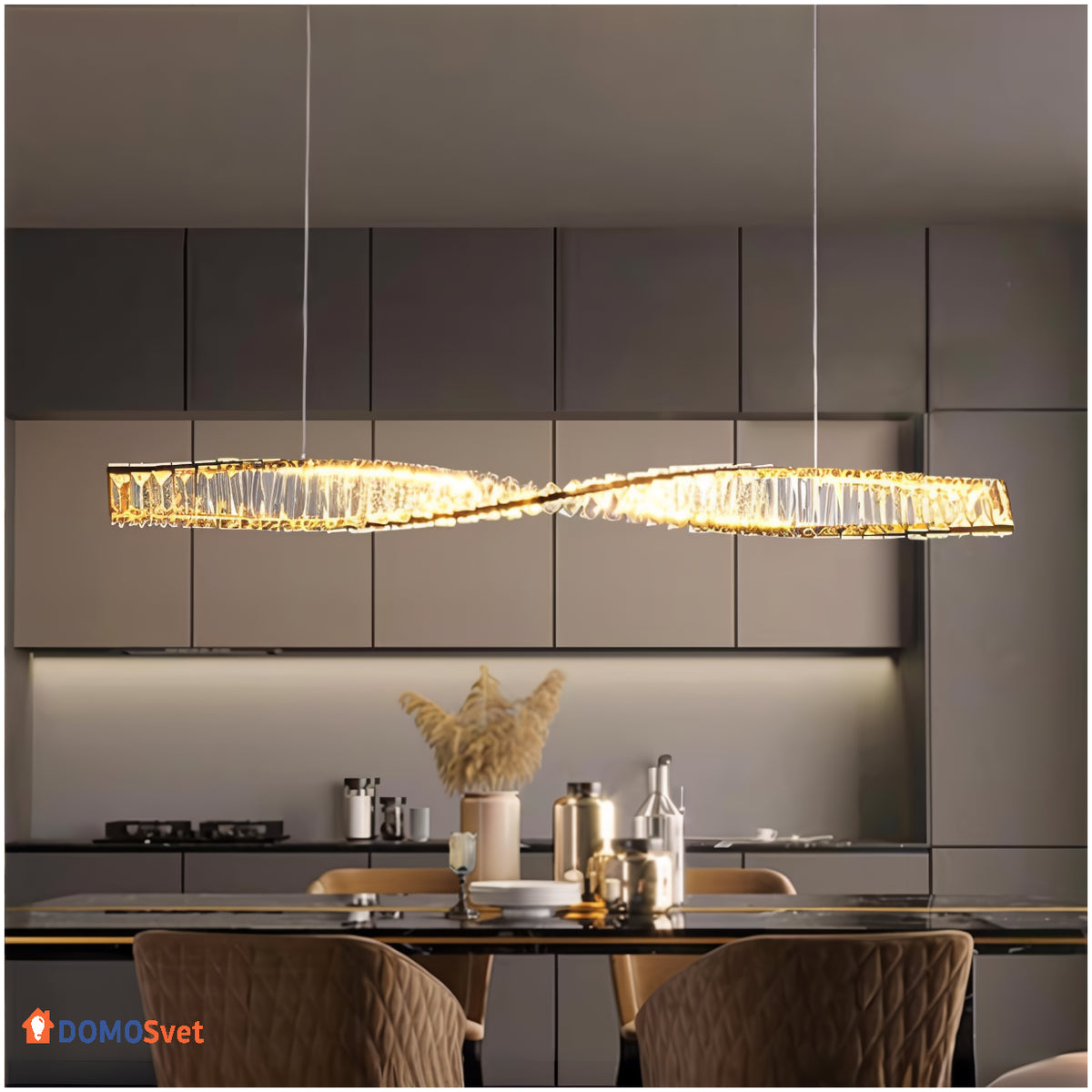 Люстра Gold Crystal Long Domosvet Design 250914-241782