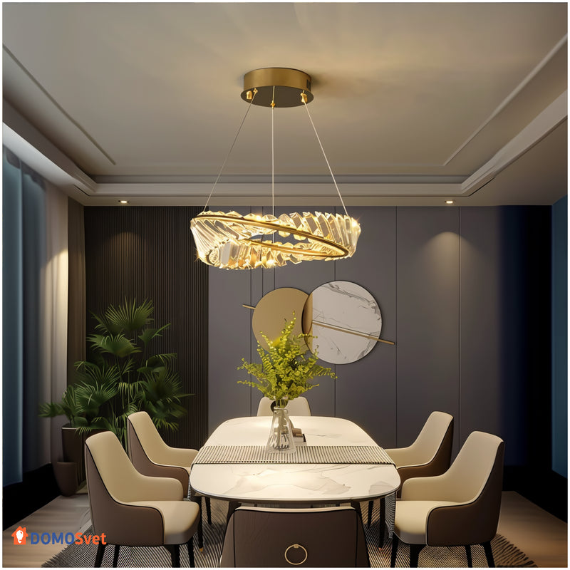 Люстра Gold Crystal Circle Domosvet Design 250914-241855