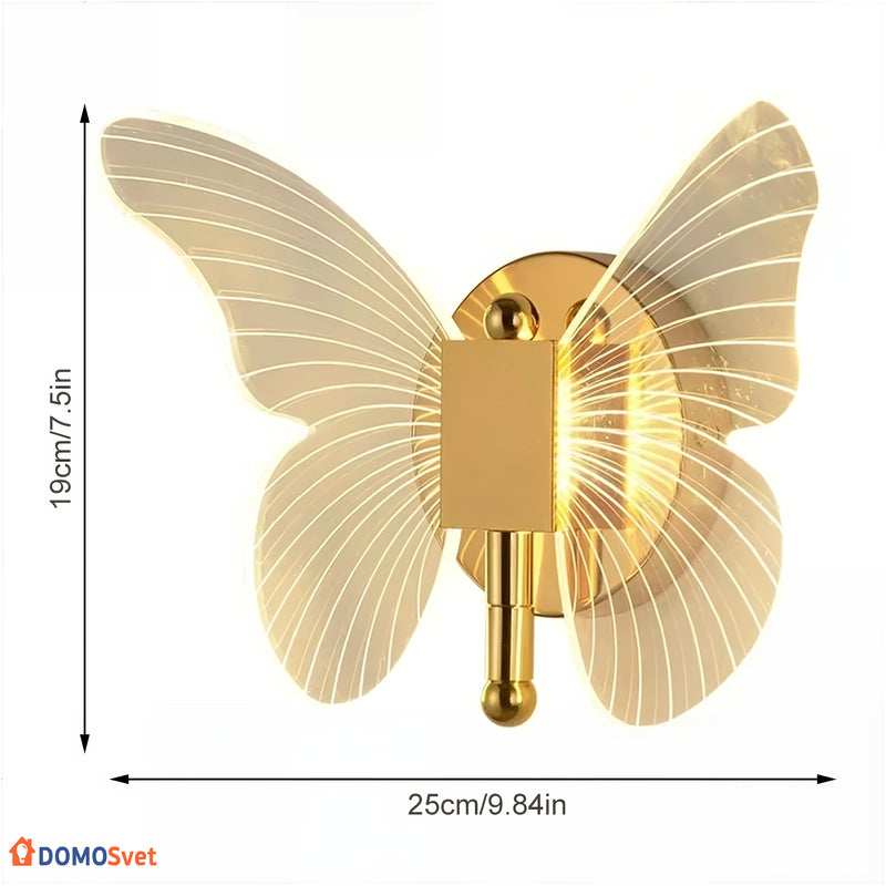Бра Led Butterfly Clear Tricolor Domosvet Design 25103-244006