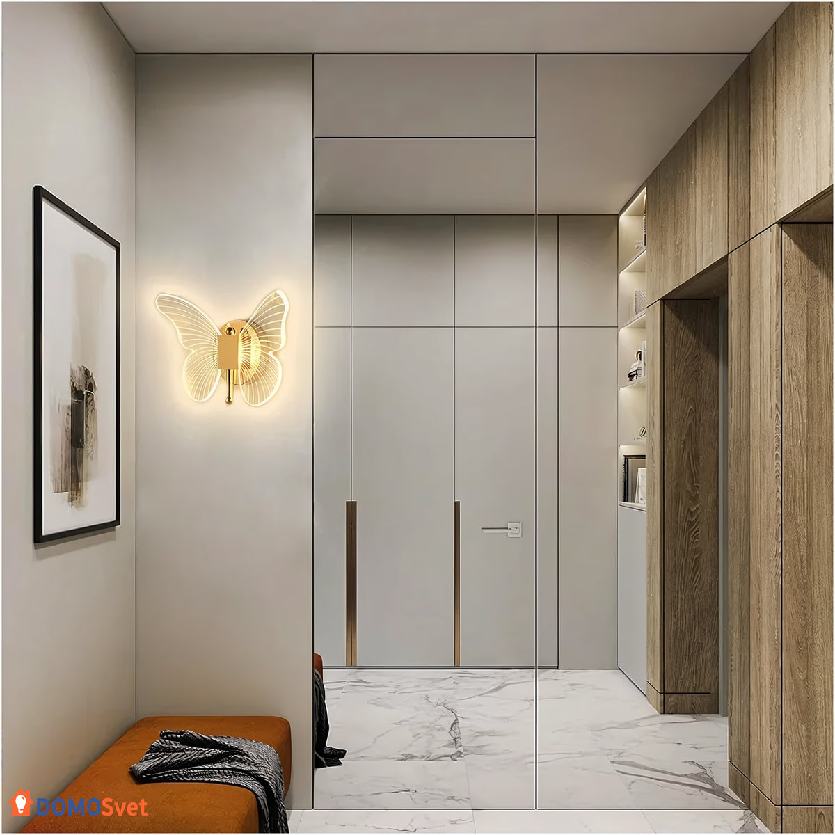 Бра Led Butterfly Clear Tricolor Domosvet Design 25103-244006
