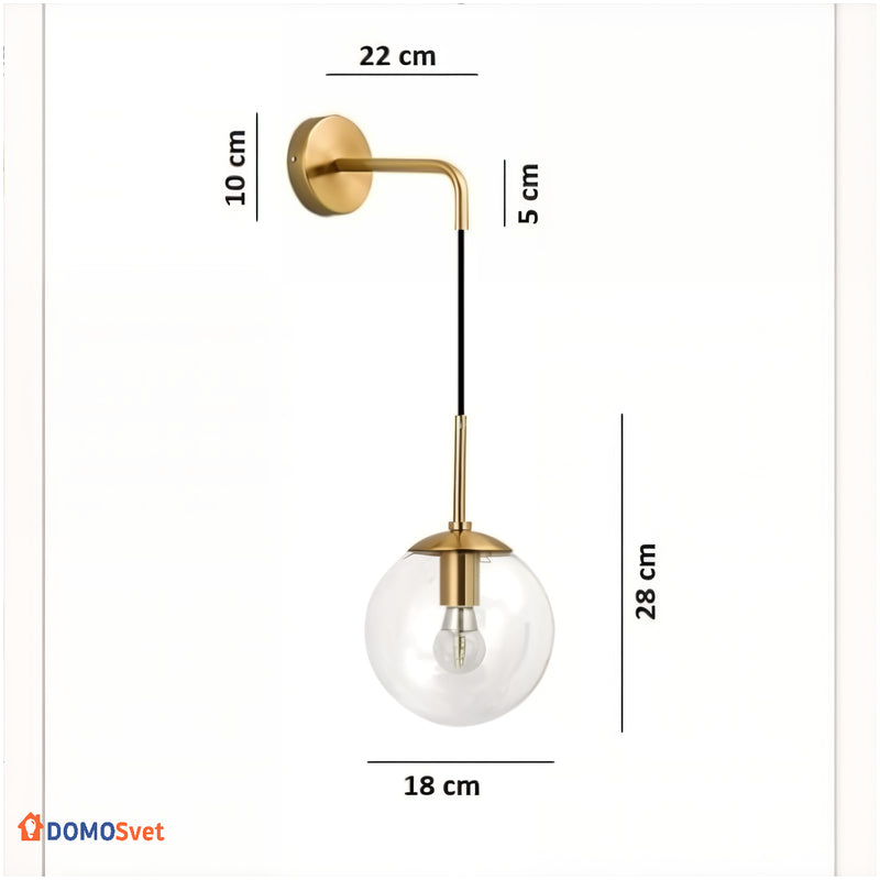 Бра Blob Gold Clear Domosvet Design 25103-244017
