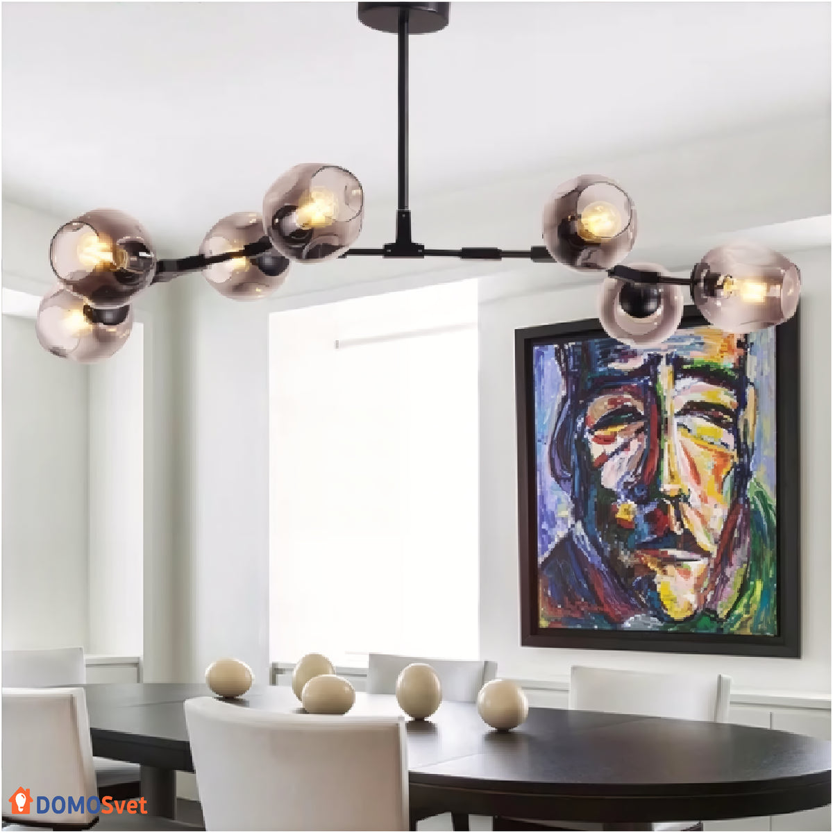 Люстра Glass Black Smoky Grey Domosvet Design 25103-244059