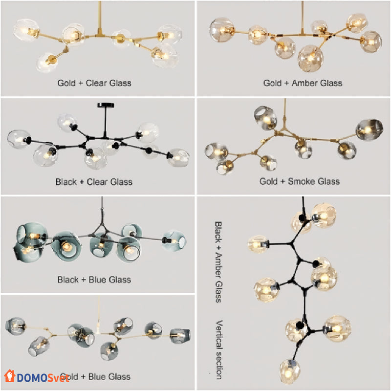 Люстра Glass Gold Clear Domosvet Design 25103-244100