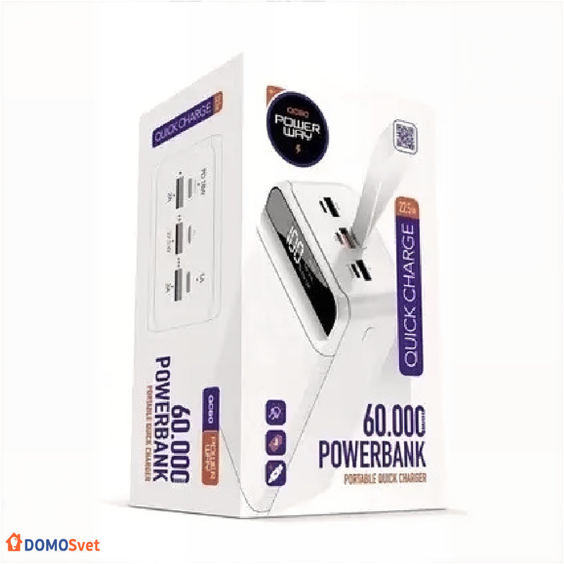 Power Bank Power Way 60000mah Domosvet Design 25103-244128