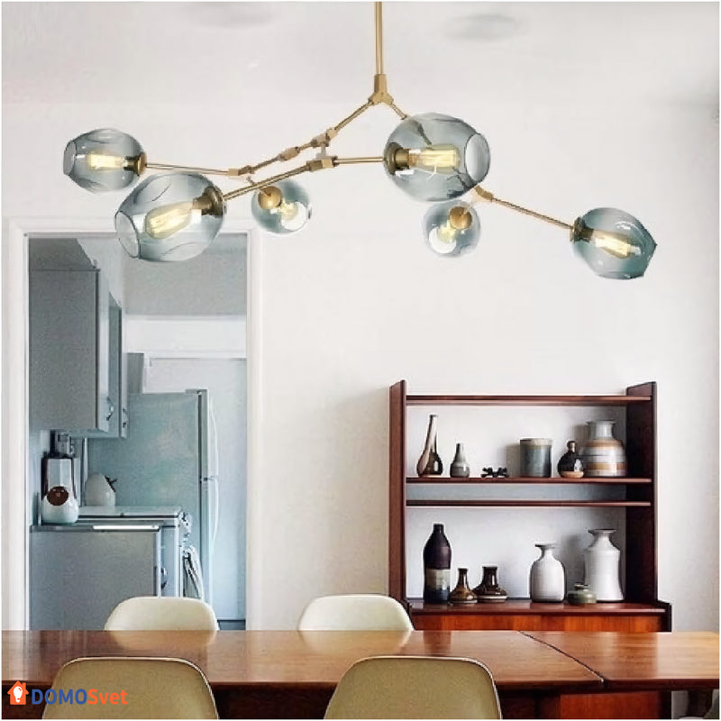 Люстра Glass Gold Blue Domosvet Design 25103-244201