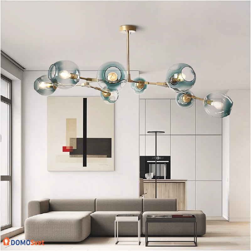 Люстра Glass Gold Blue Domosvet Design 25103-244201