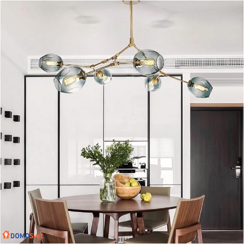 Люстра Glass Gold Blue Domosvet Design 25103-244201
