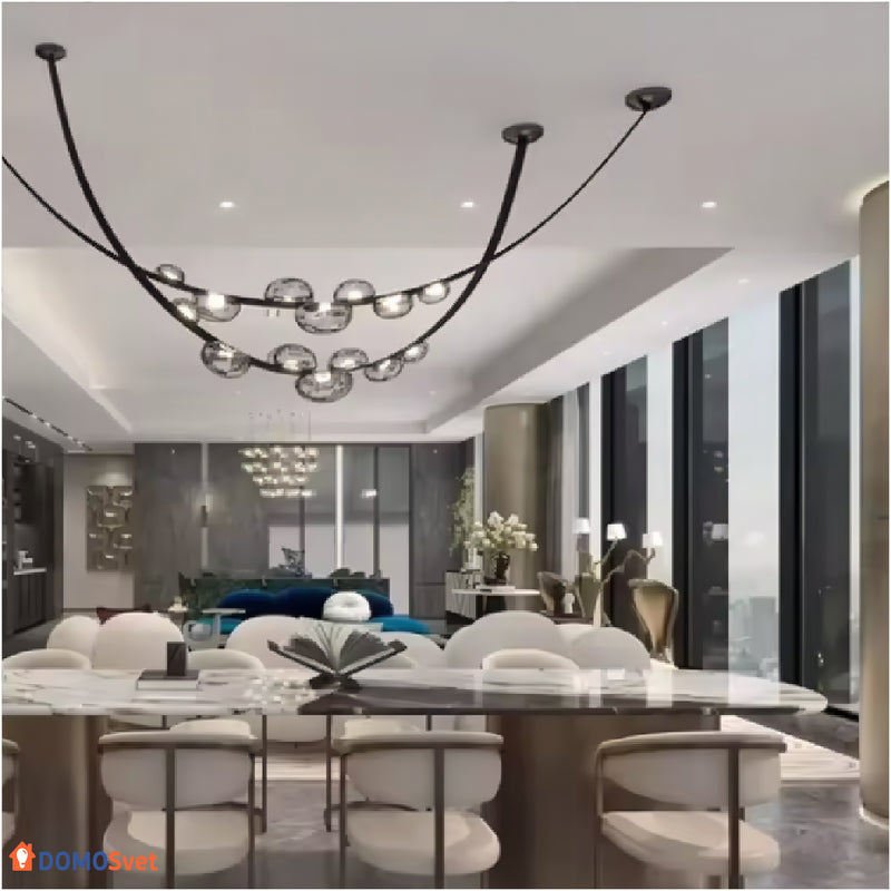 Підвісна Led Люстра Fancy Smoky Grey Domosvet Design 25103-244234