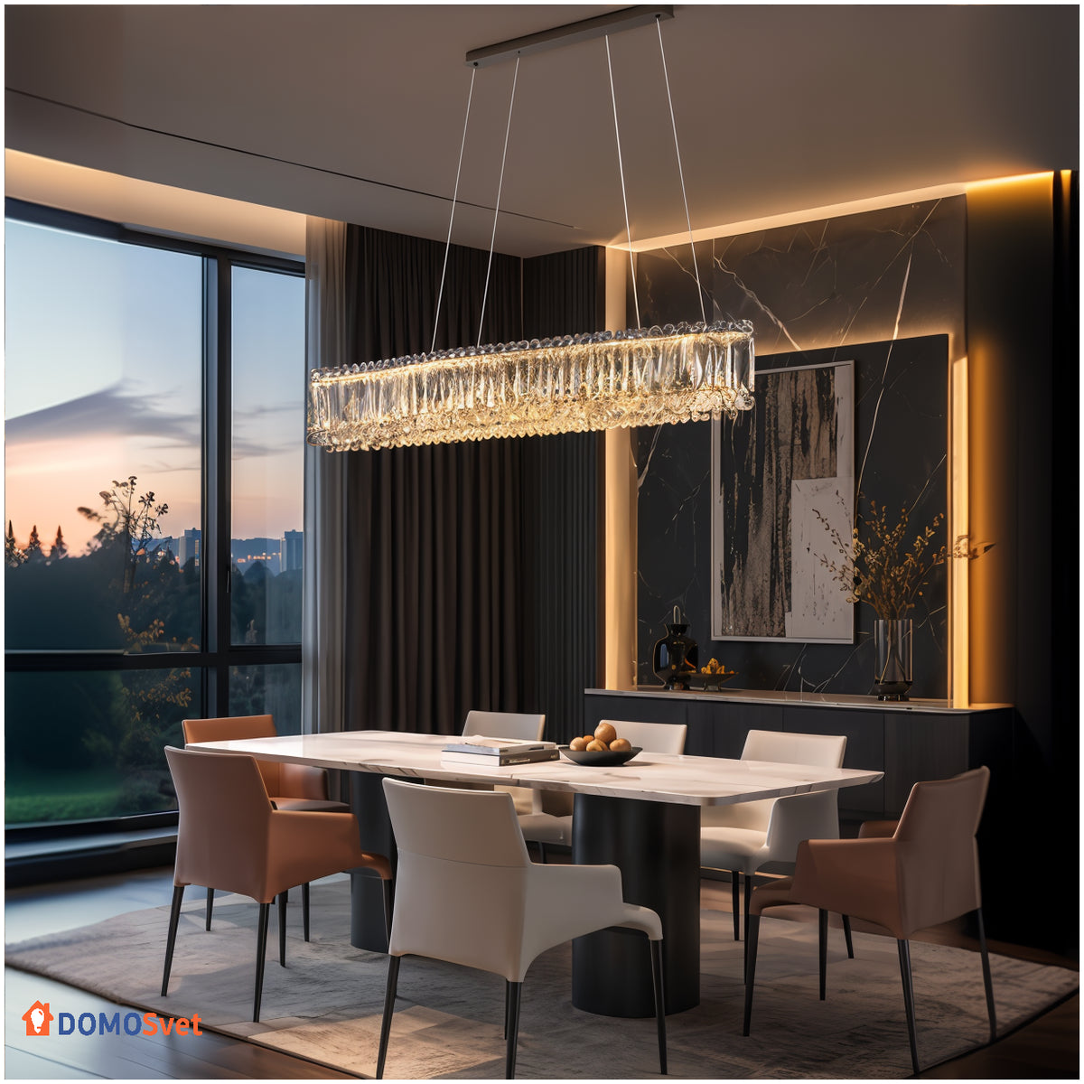 Люстра Crystal Facet Long Domosvet Design 260814-248963