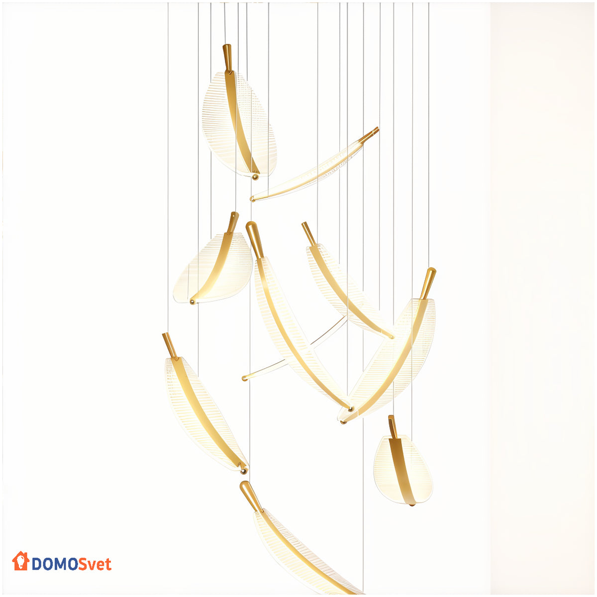 Люстра Golden Leaf Cascade Domosvet Design 260814-249039